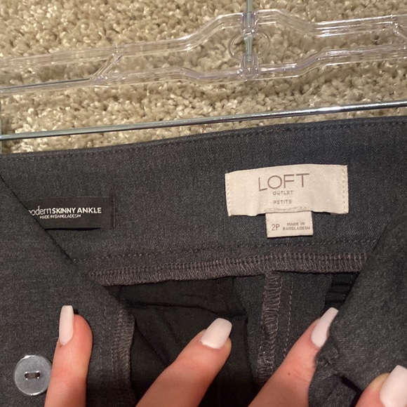 Loft size 2P gray dress pants - Picture 2 of 2